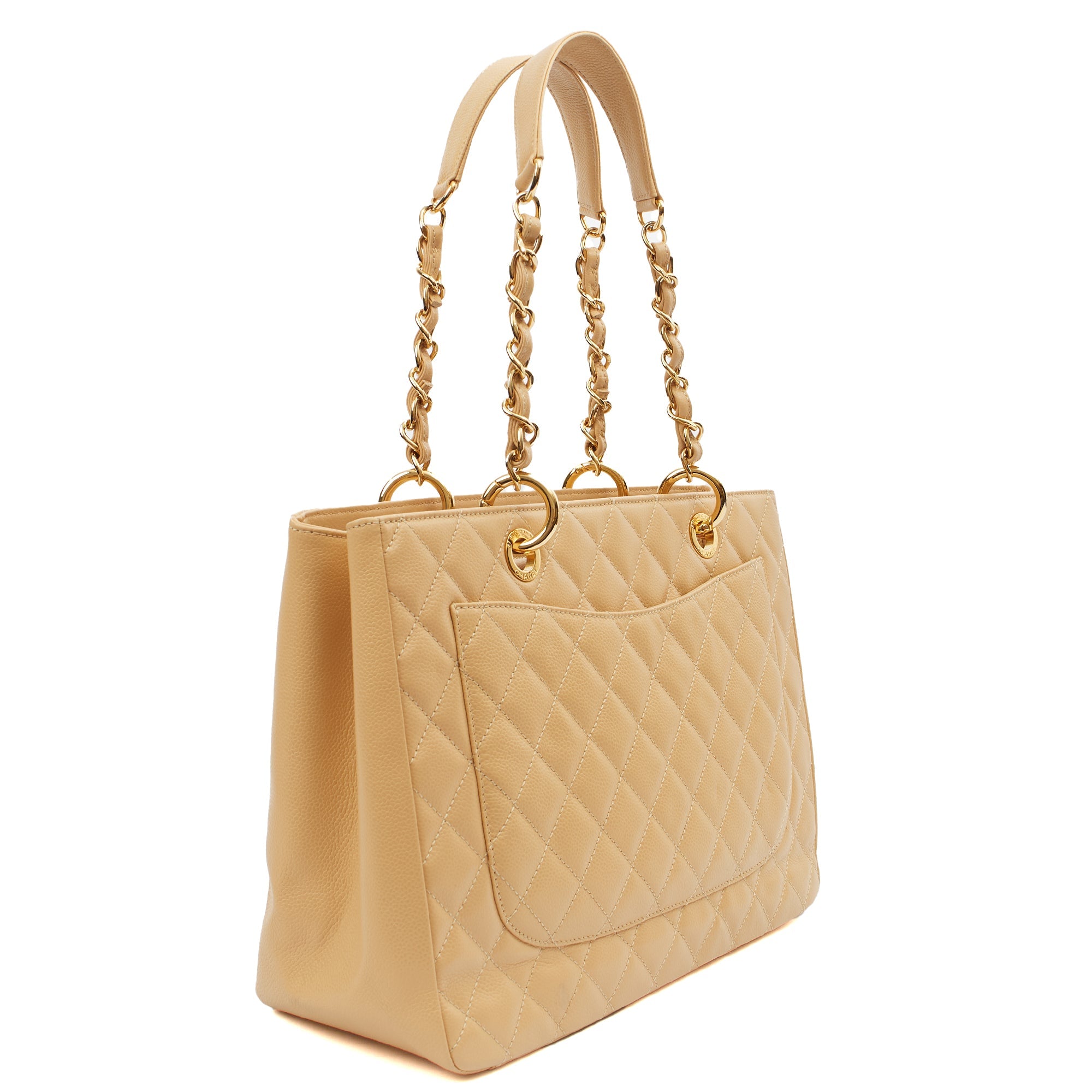 Chanel Tote Grand Shopping Tote in Neutral, Leather