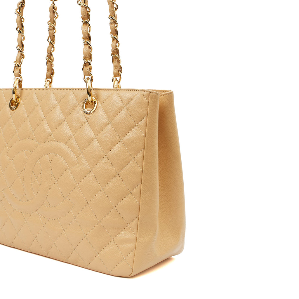Chanel Tote Grand Shopping Tote in Neutral, Leather