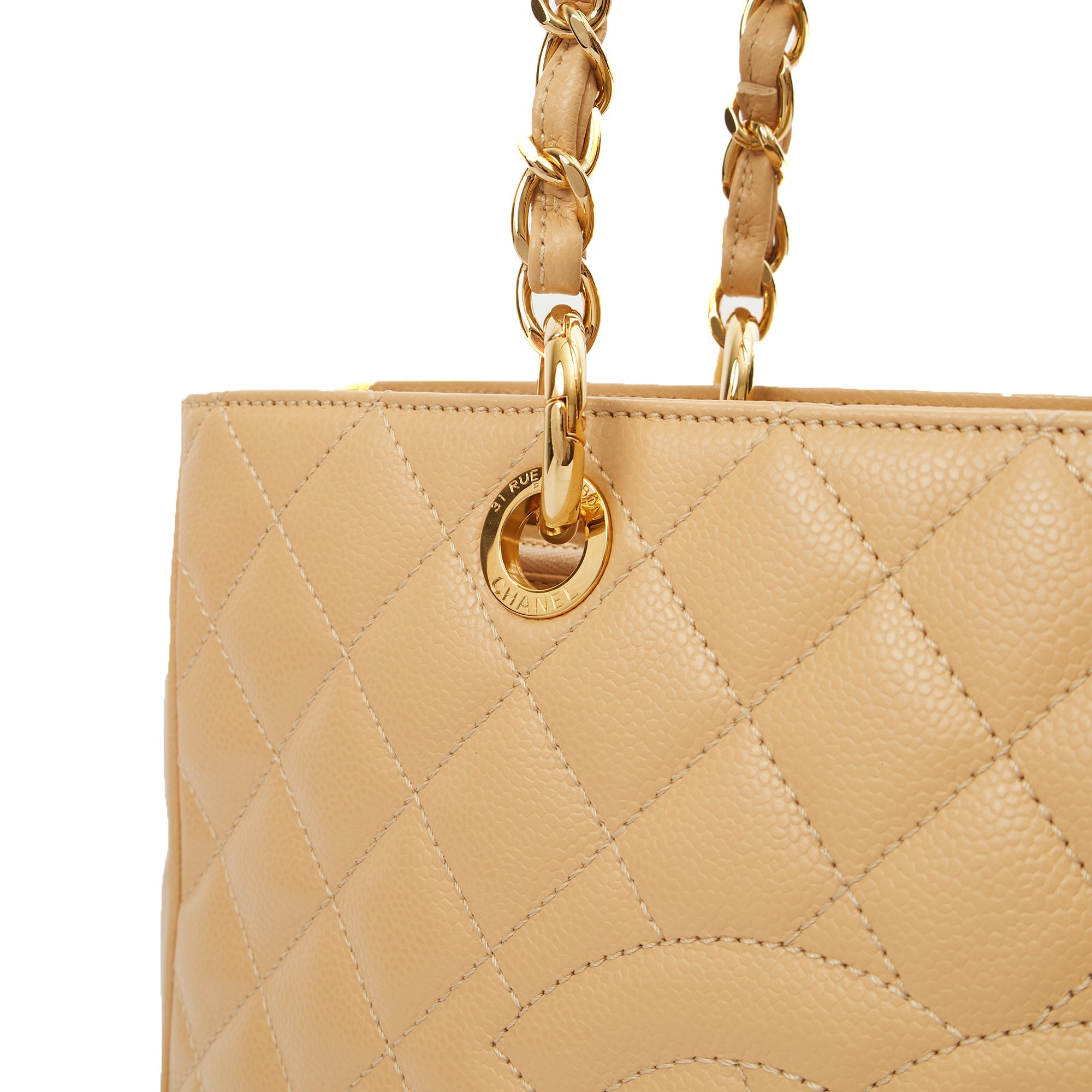 Chanel Tote Grand Shopping Tote in Neutral, Leather