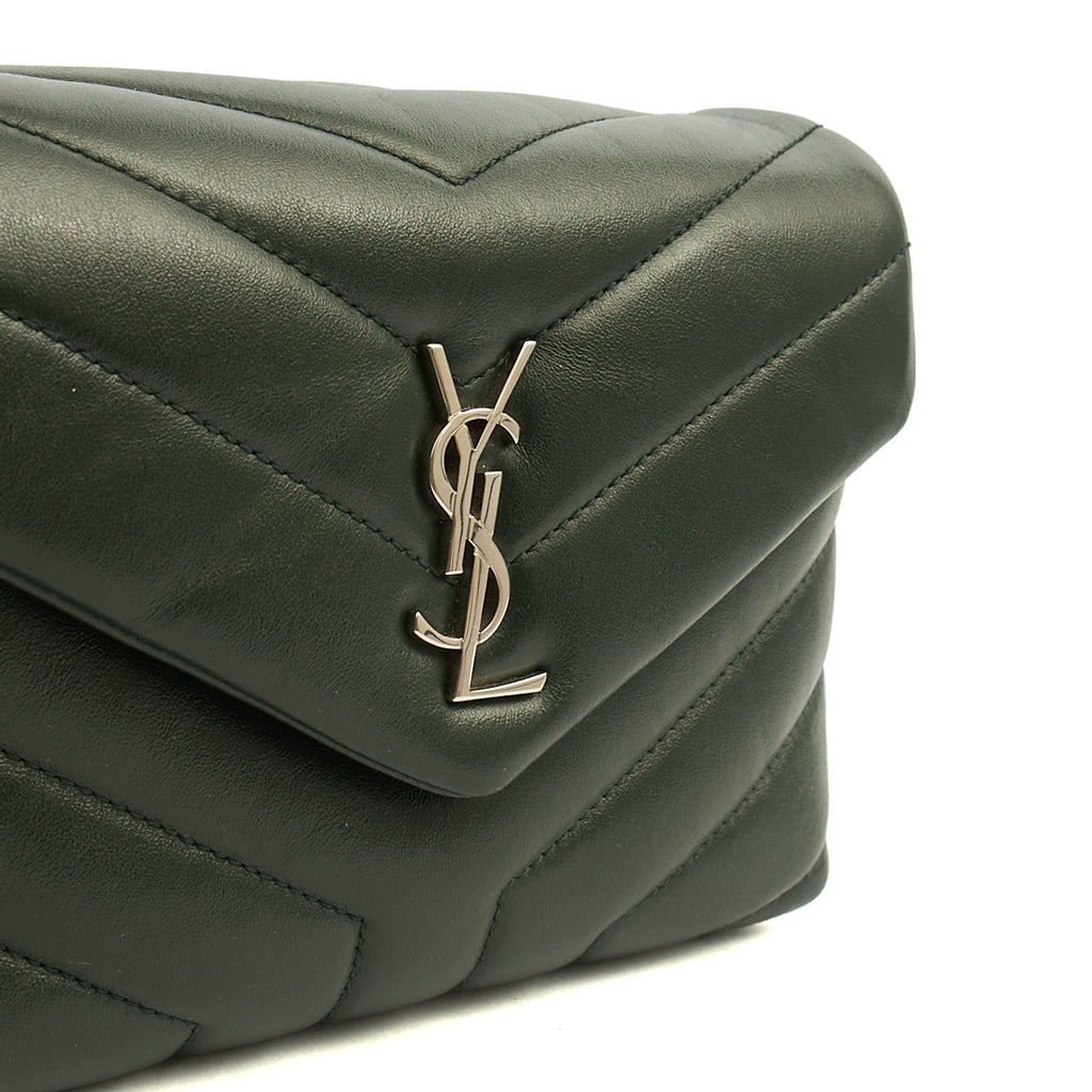 Saint Laurent Cross Body LouLou - Toy in Dark Green, Calfskin Leather