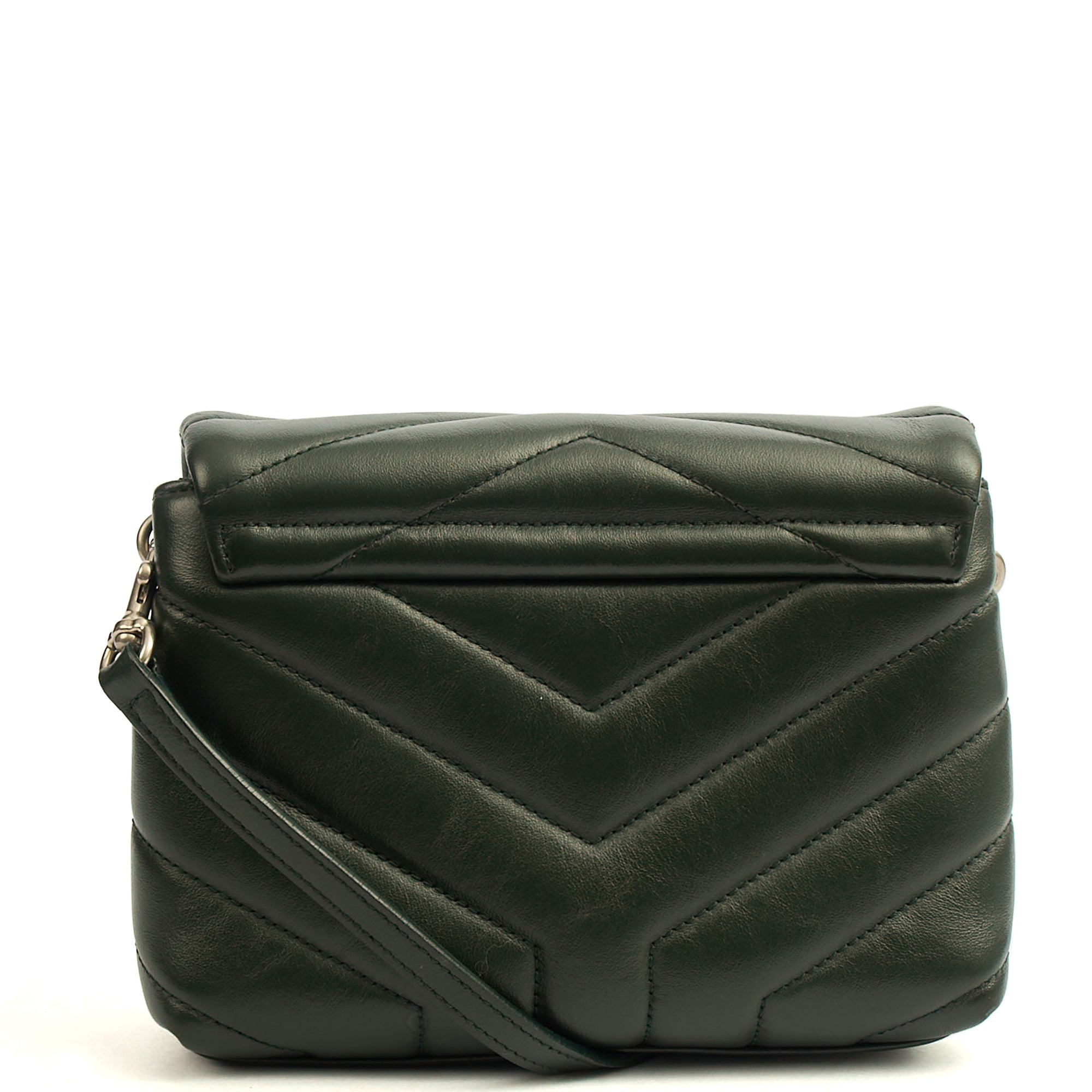 Saint Laurent Cross Body LouLou - Toy in Dark Green, Calfskin Leather