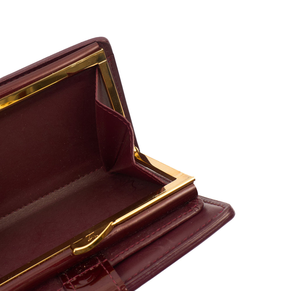 Louis Vuitton Wallet French Purse Wallet in Red, Vernis