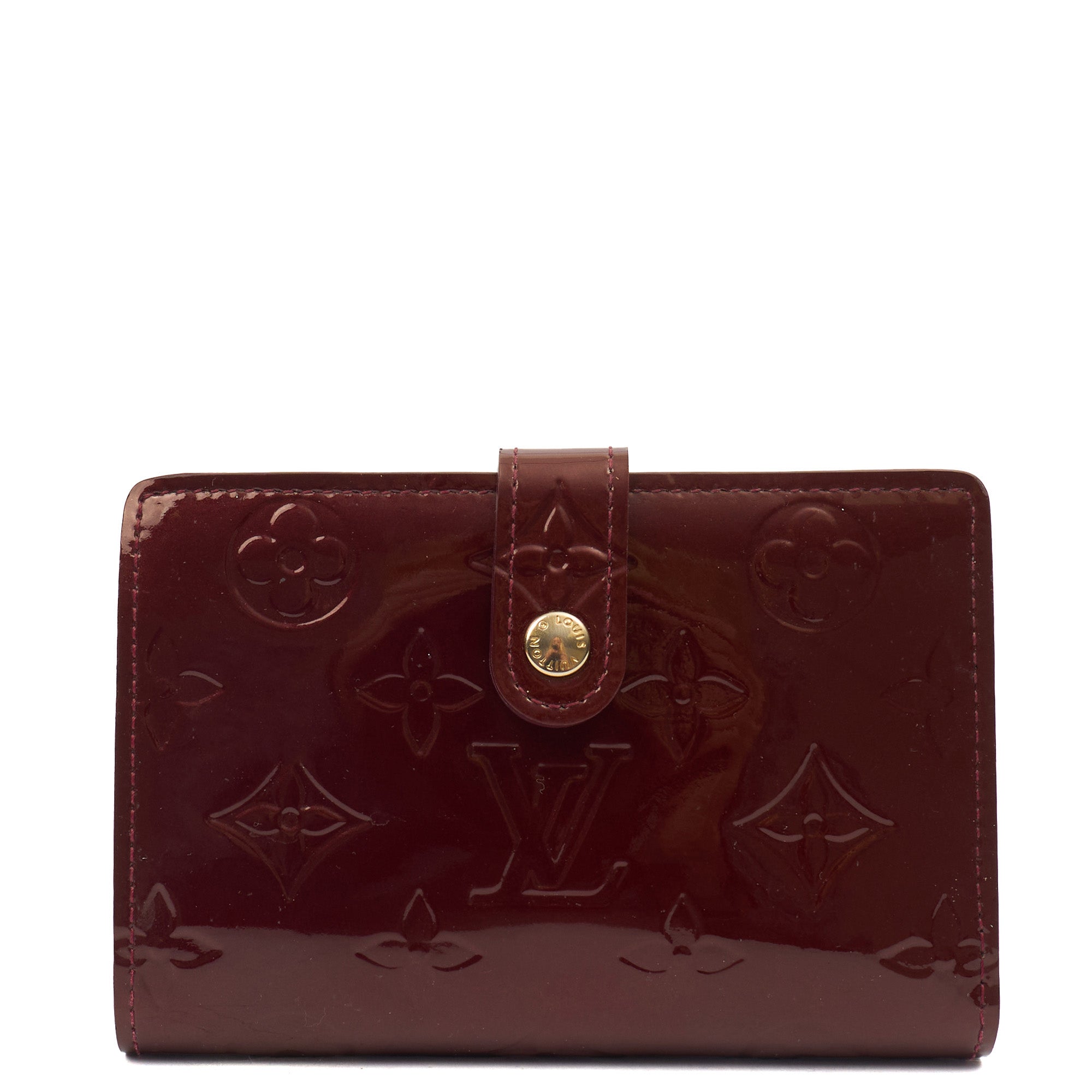 Louis Vuitton Wallet French Purse Wallet in Red, Vernis