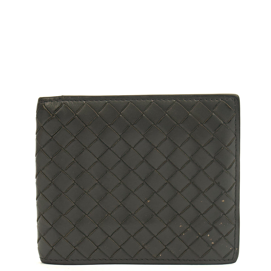 Bottega Veneta Wallet Bi-Fold Wallet in Black, Intrecciato Nappa