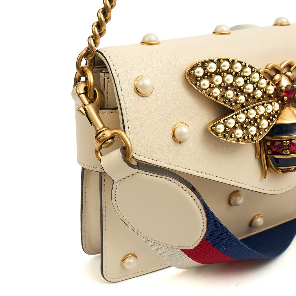 Gucci Cross Body Queen Margaret in Cream, Leather