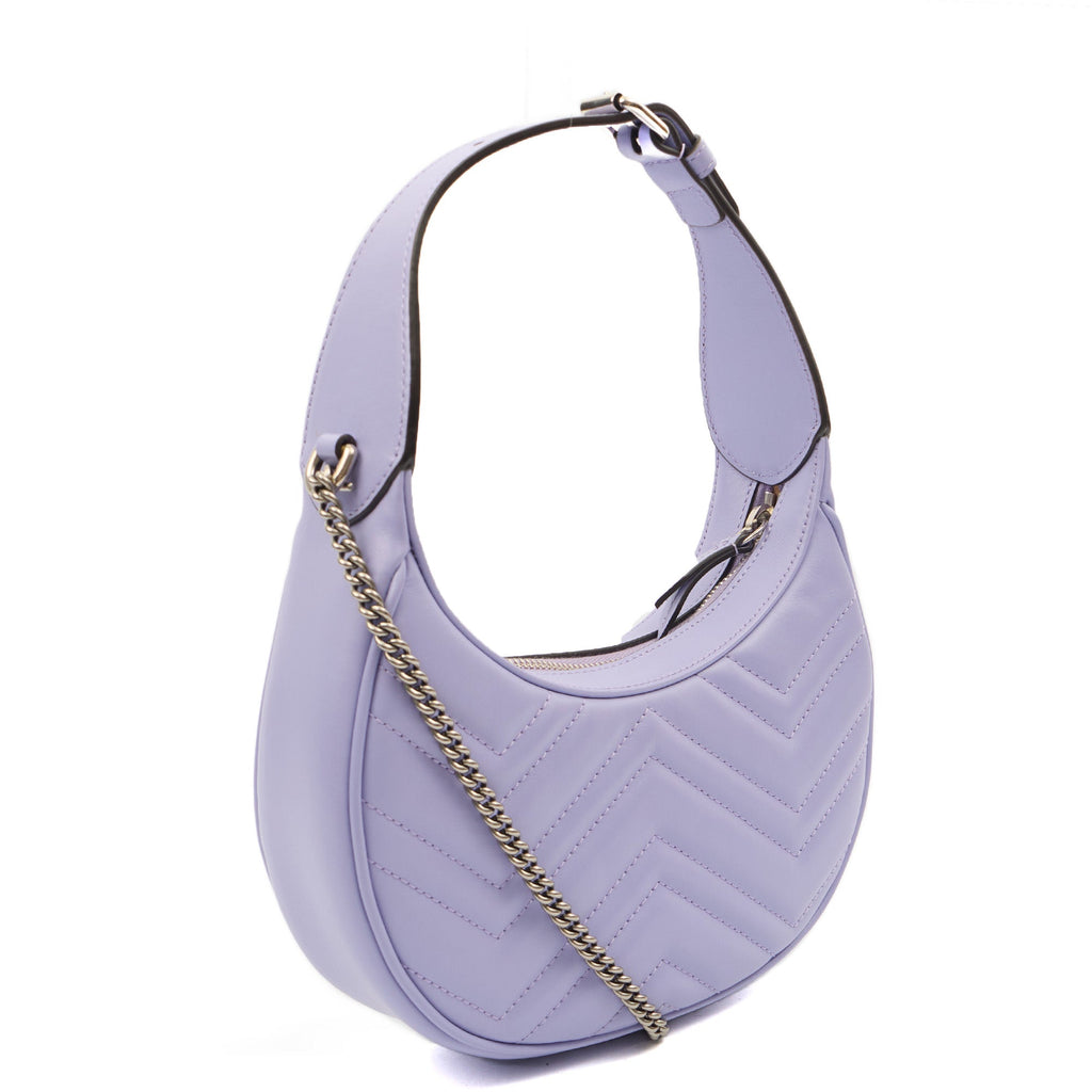 Gucci Top Handle Half Moon Hobo in Purple, Leather