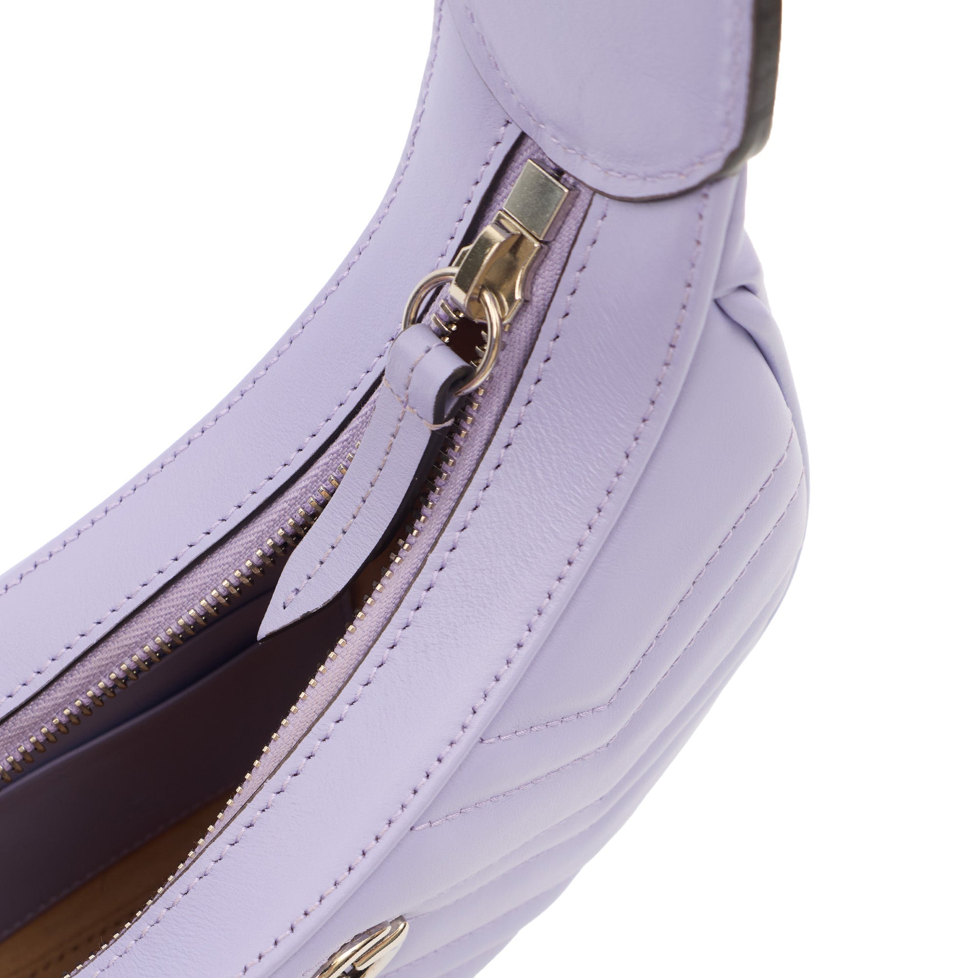 Gucci Top Handle Half Moon Hobo in Purple, Leather