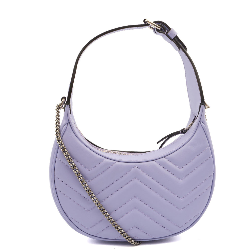 Gucci Top Handle Half Moon Hobo in Purple, Leather