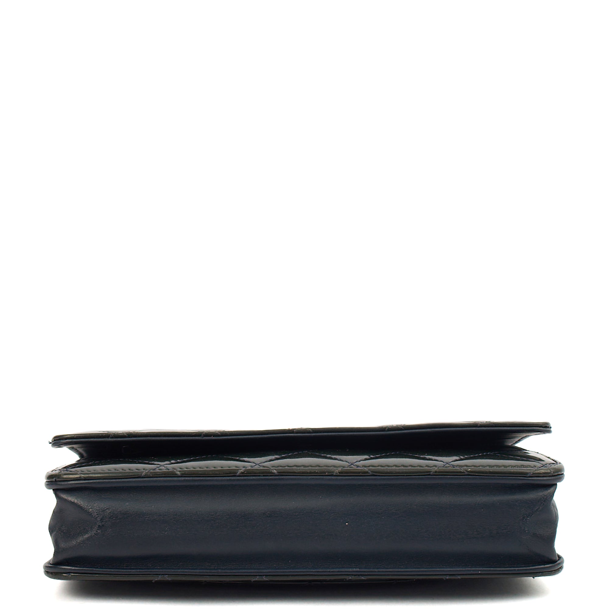 Chanel Cross Body Wallet on Chain in Blue, Patent Leather