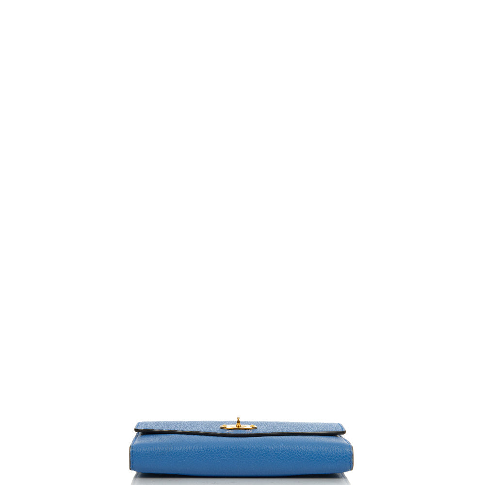 Mulberry Wallet Darley Wallet - Medium in Porcelain Blue, Calfskin Leather