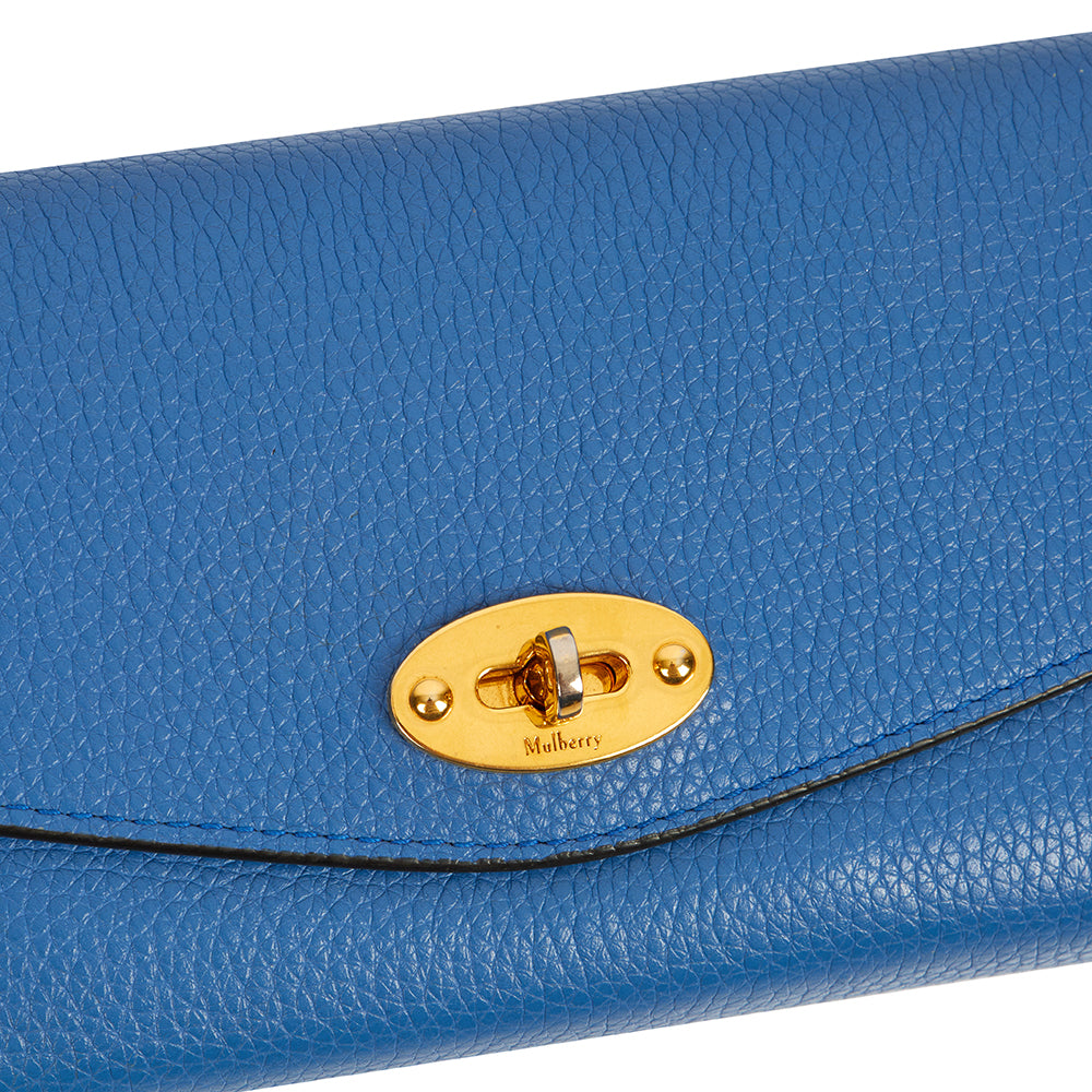 Mulberry Wallet Darley Wallet - Medium in Porcelain Blue, Calfskin Leather