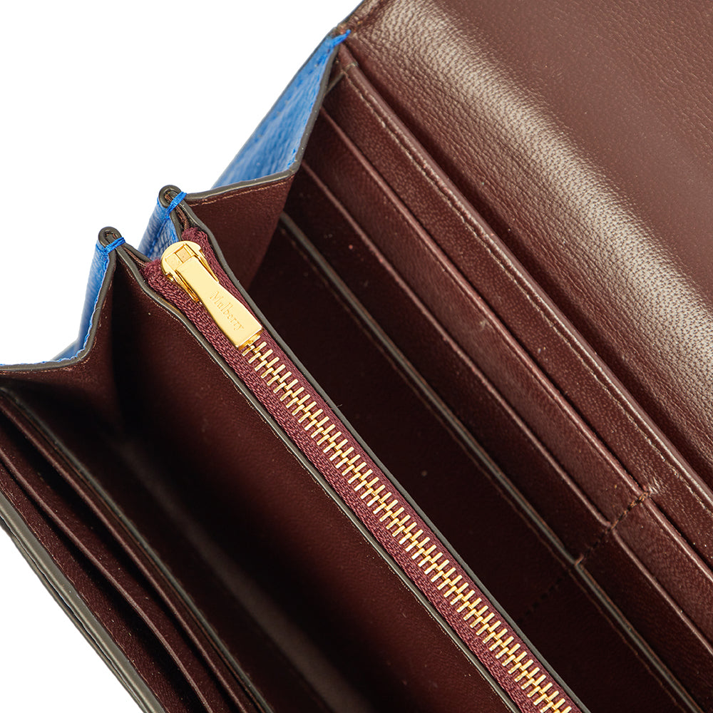 Mulberry Wallet Darley Wallet - Medium in Porcelain Blue, Calfskin Leather