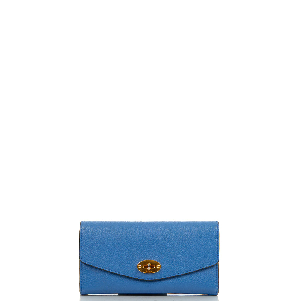 Mulberry Wallet Darley Wallet - Medium in Porcelain Blue, Calfskin Leather