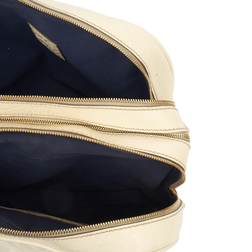 Dolce & Gabbana Shoulder Bag Tote in White, Patent Leather