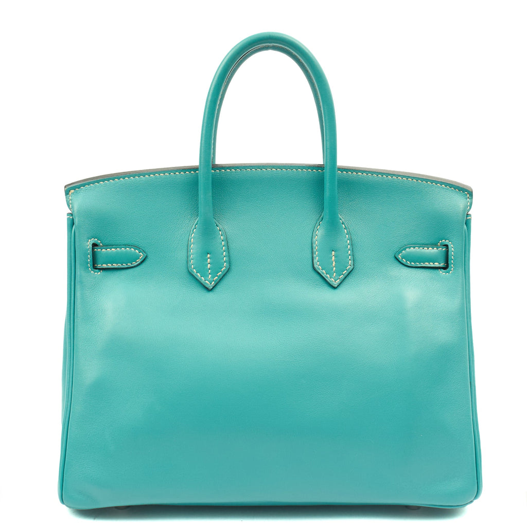 Hermes Tote Birkin 25 in Bleu Jean, Swift (Gulli35) Leather