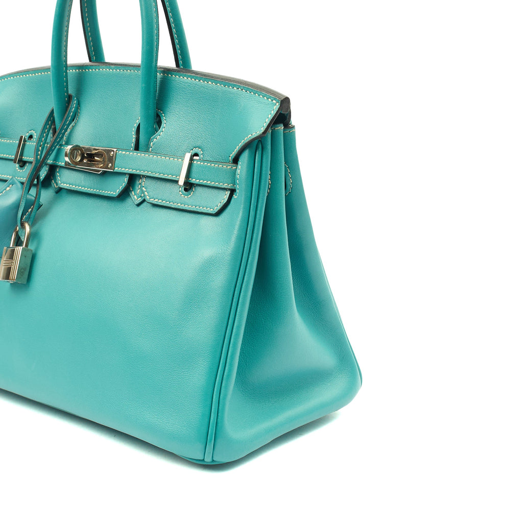 Hermes Tote Birkin 25 in Bleu Jean, Swift (Gulli35) Leather