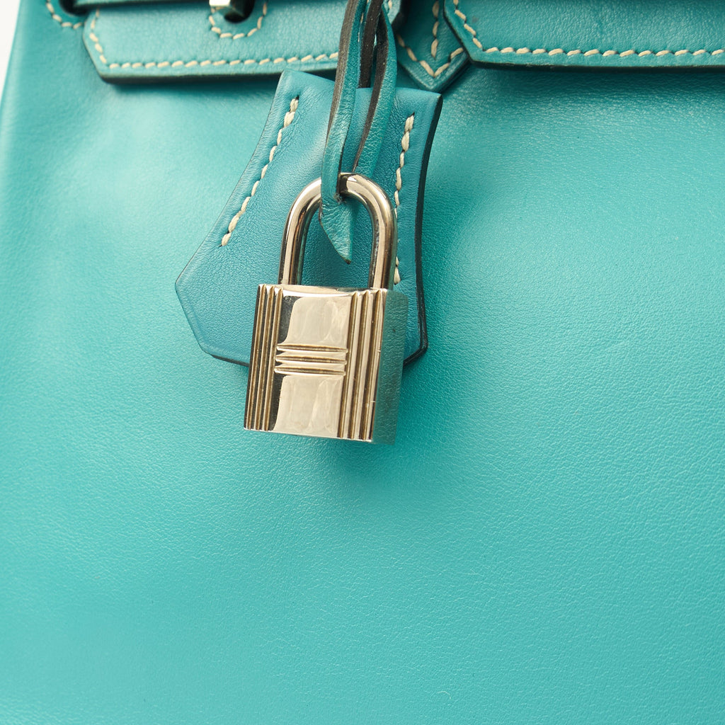Hermes Tote Birkin 25 in Bleu Jean, Swift (Gulli35) Leather