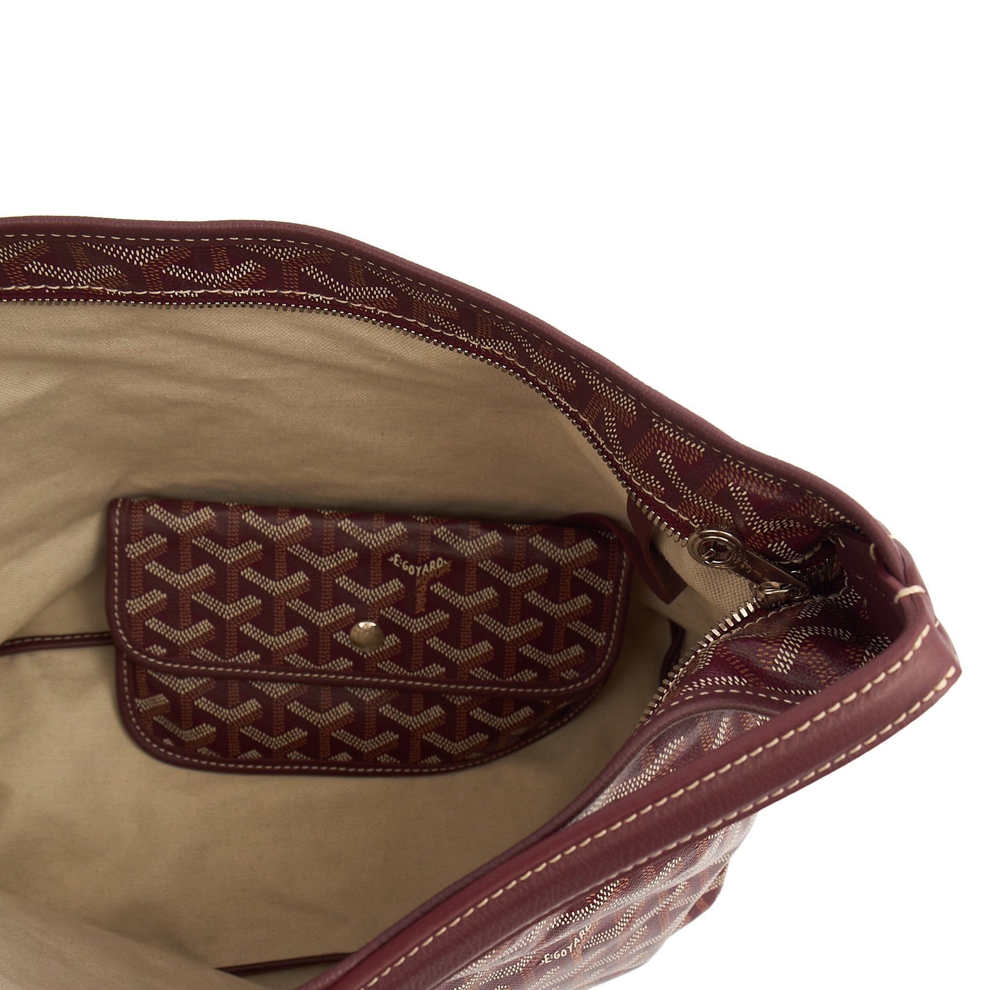 Goyard Shoulder Bag Boheme Hobo in Red, Leather