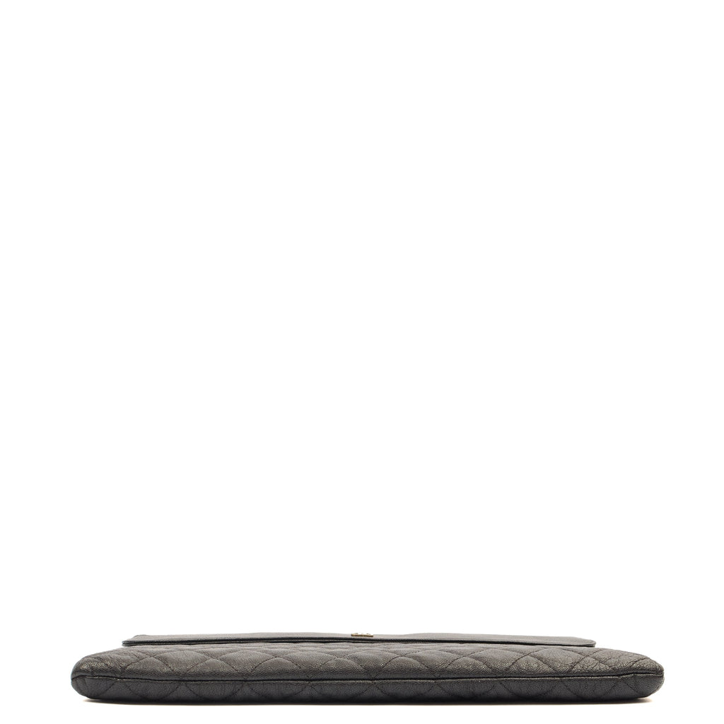 Chanel Clutch Pouch in Black, Caviar Leather