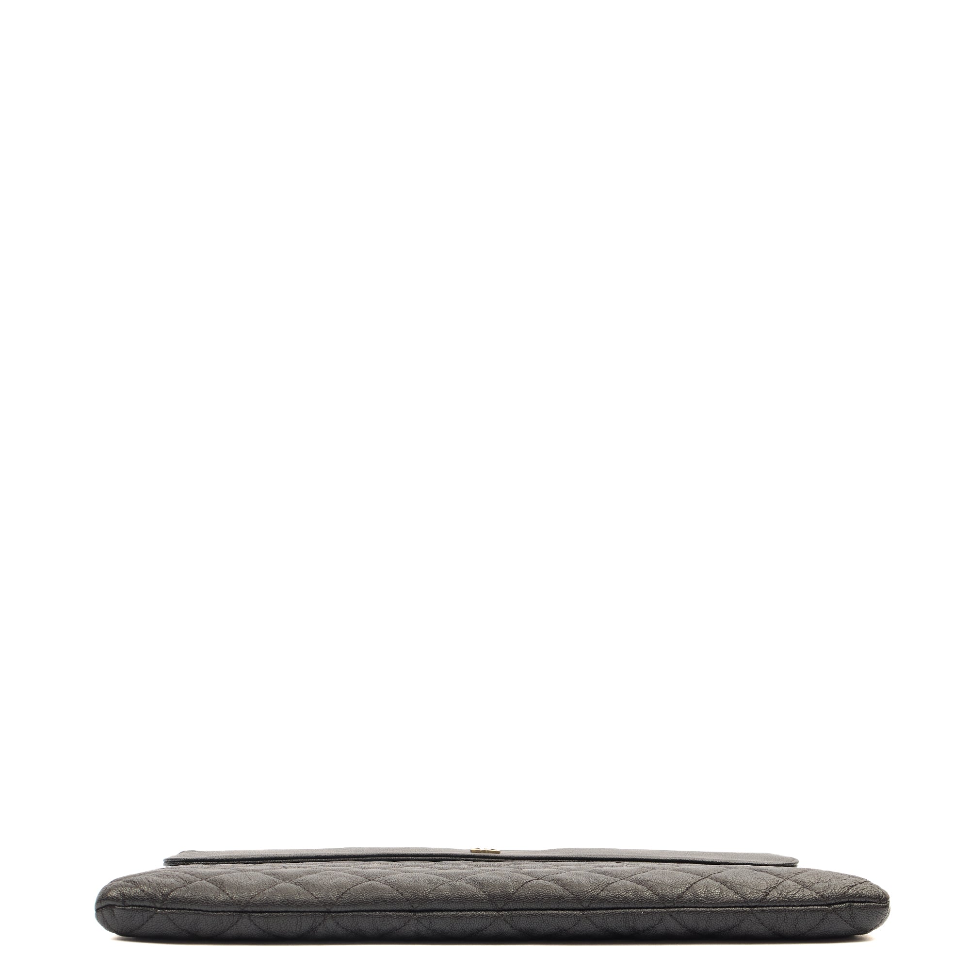 Chanel Clutch Pouch in Black, Caviar Leather