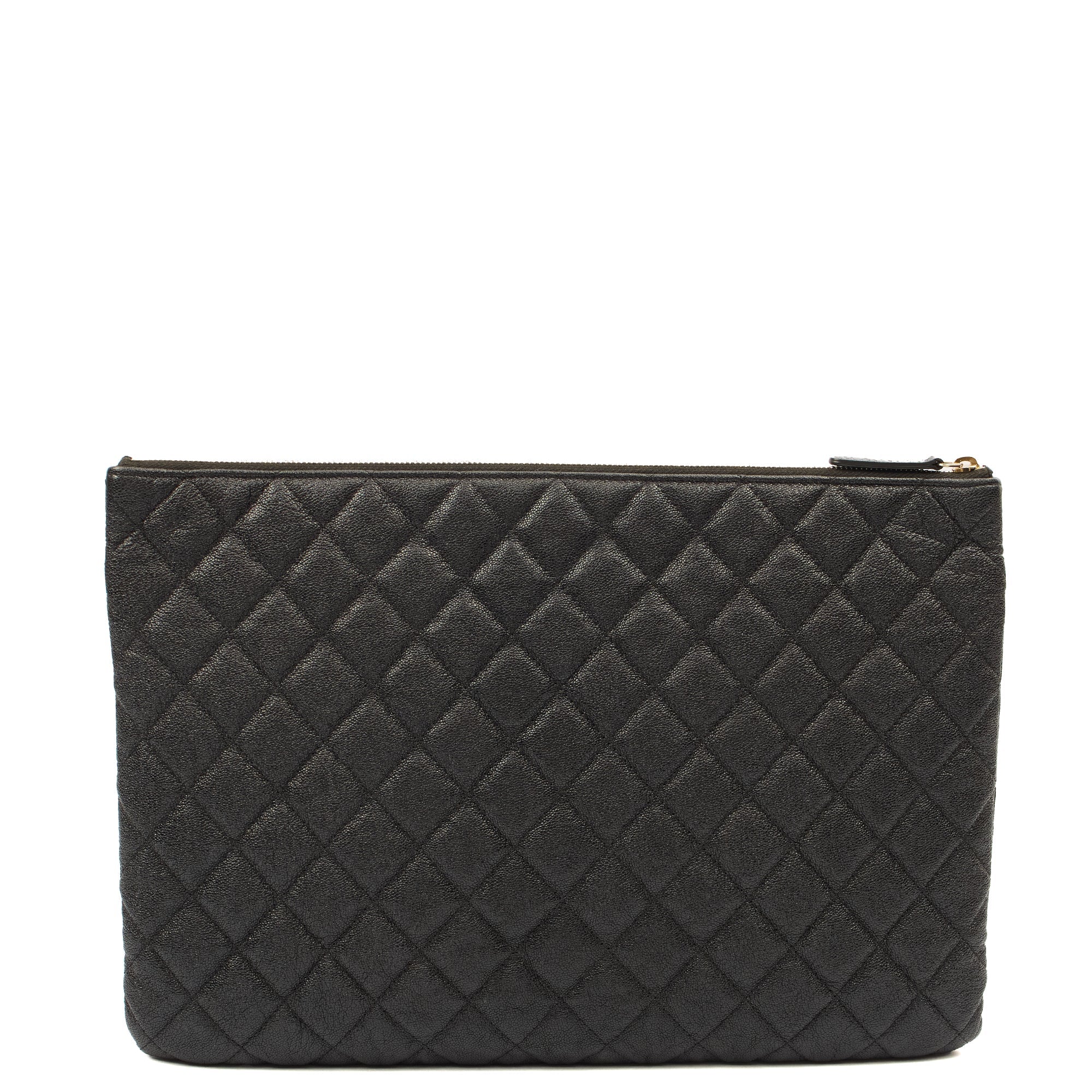 Chanel Clutch Pouch in Black, Caviar Leather