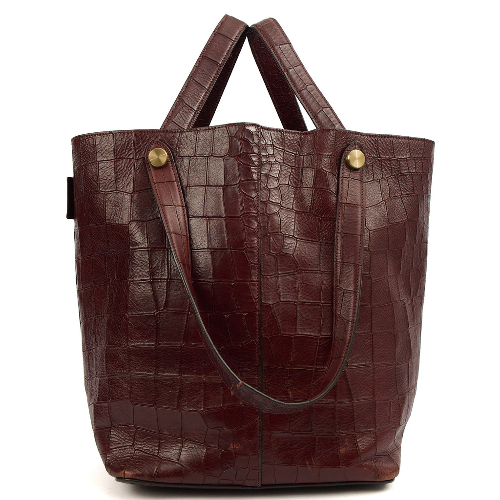 Mulberry Tote Kite Tote in Oxblood, Exotic Effect Leather