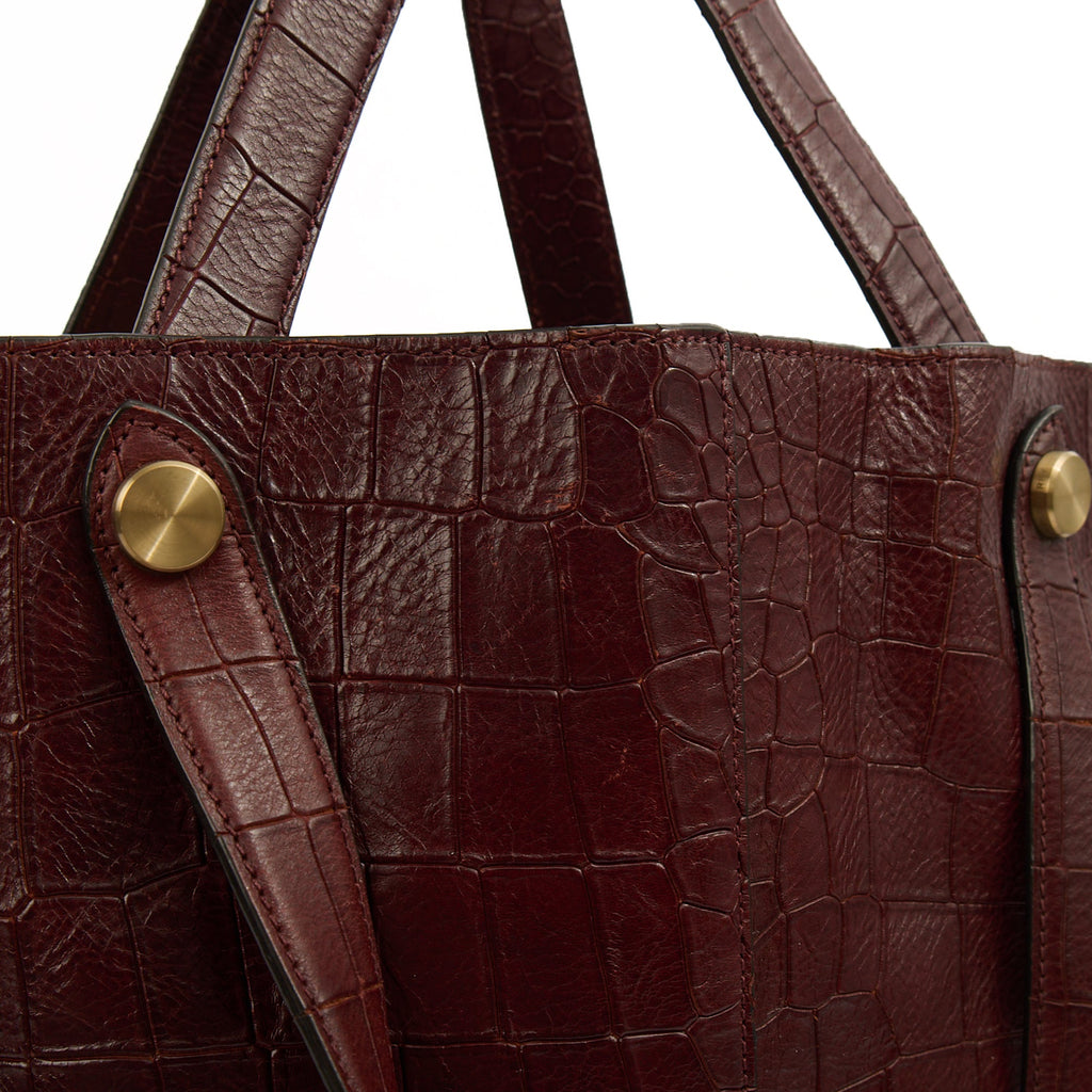 Mulberry Tote Kite Tote in Oxblood, Exotic Effect Leather