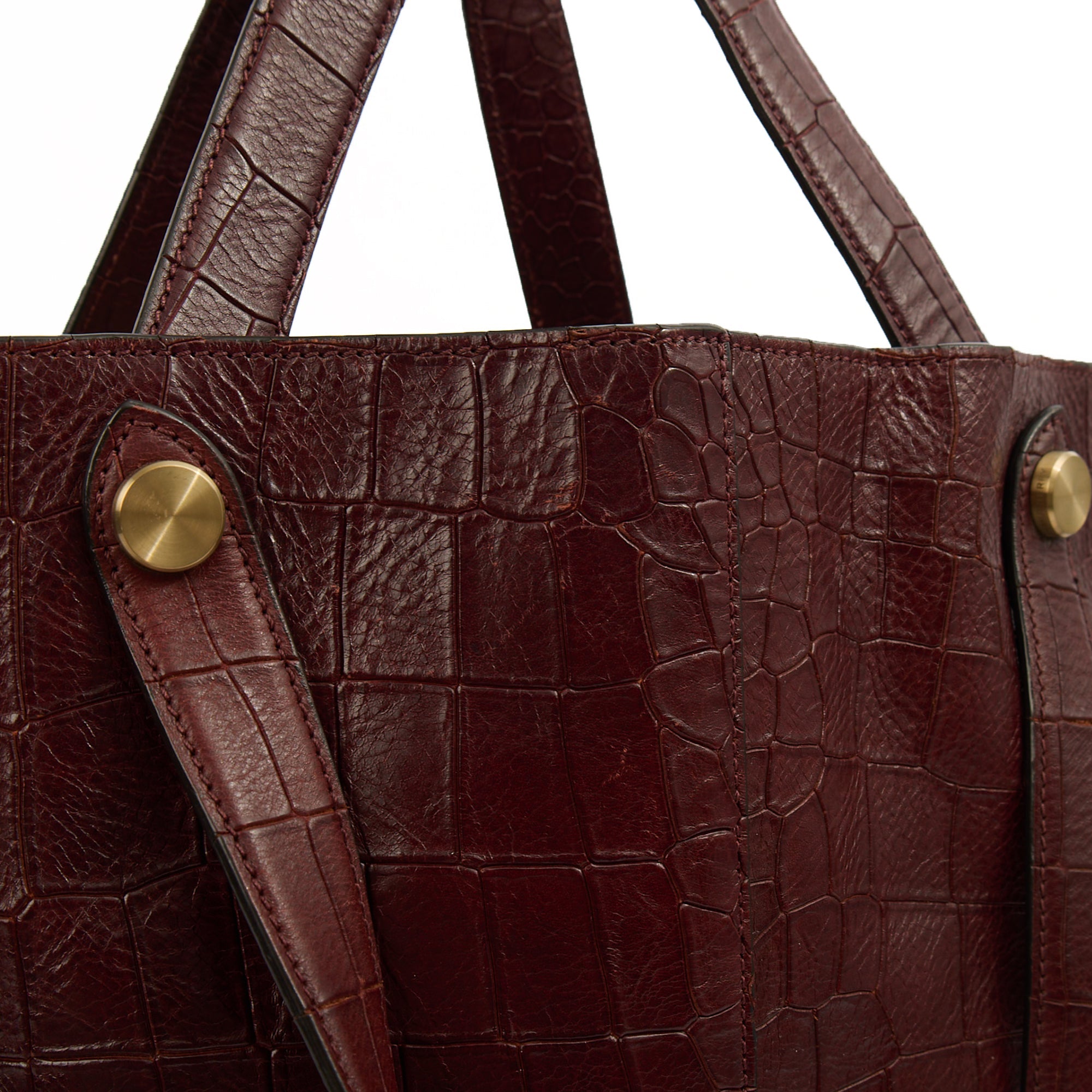 Mulberry Tote Kite Tote in Oxblood, Exotic Effect Leather