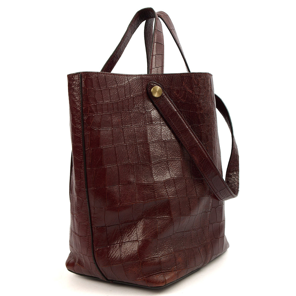 Mulberry Tote Kite Tote in Oxblood, Exotic Effect Leather