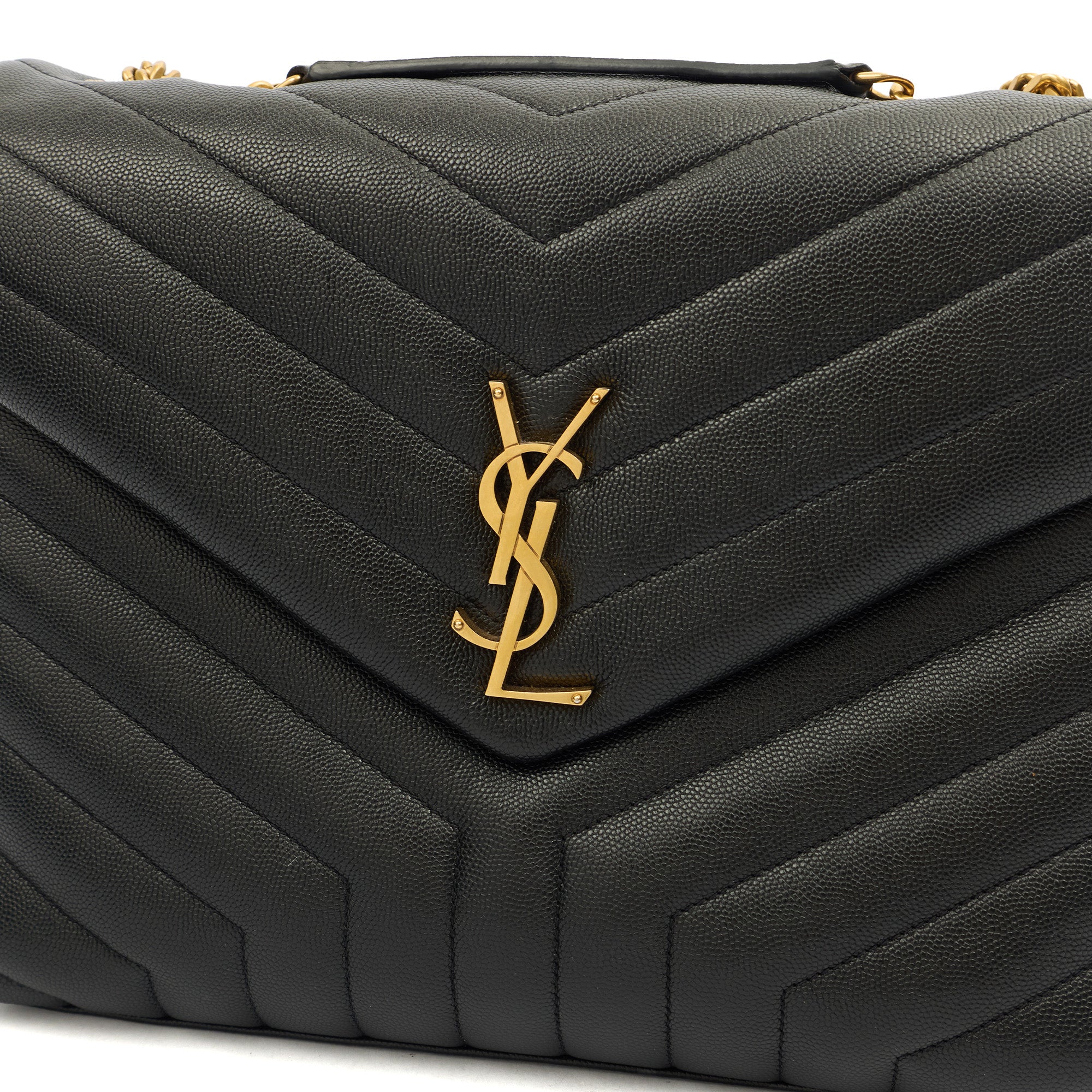Saint Laurent Shoulder Bag Lou Lou - Medium in Black, Leather