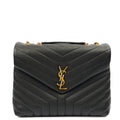 Saint Laurent Shoulder Bag Lou Lou - Medium in Black, Leather