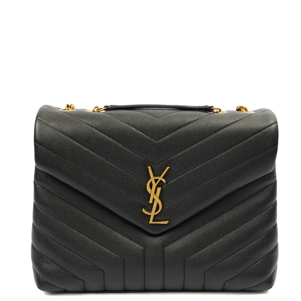 Saint Laurent Shoulder Bag Lou Lou - Medium in Black, Leather
