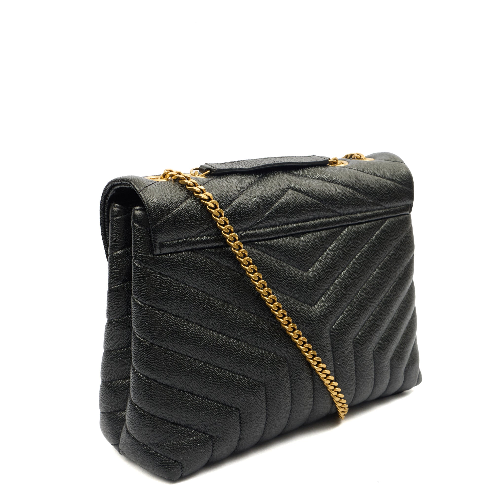Saint Laurent Shoulder Bag Lou Lou - Medium in Black, Leather
