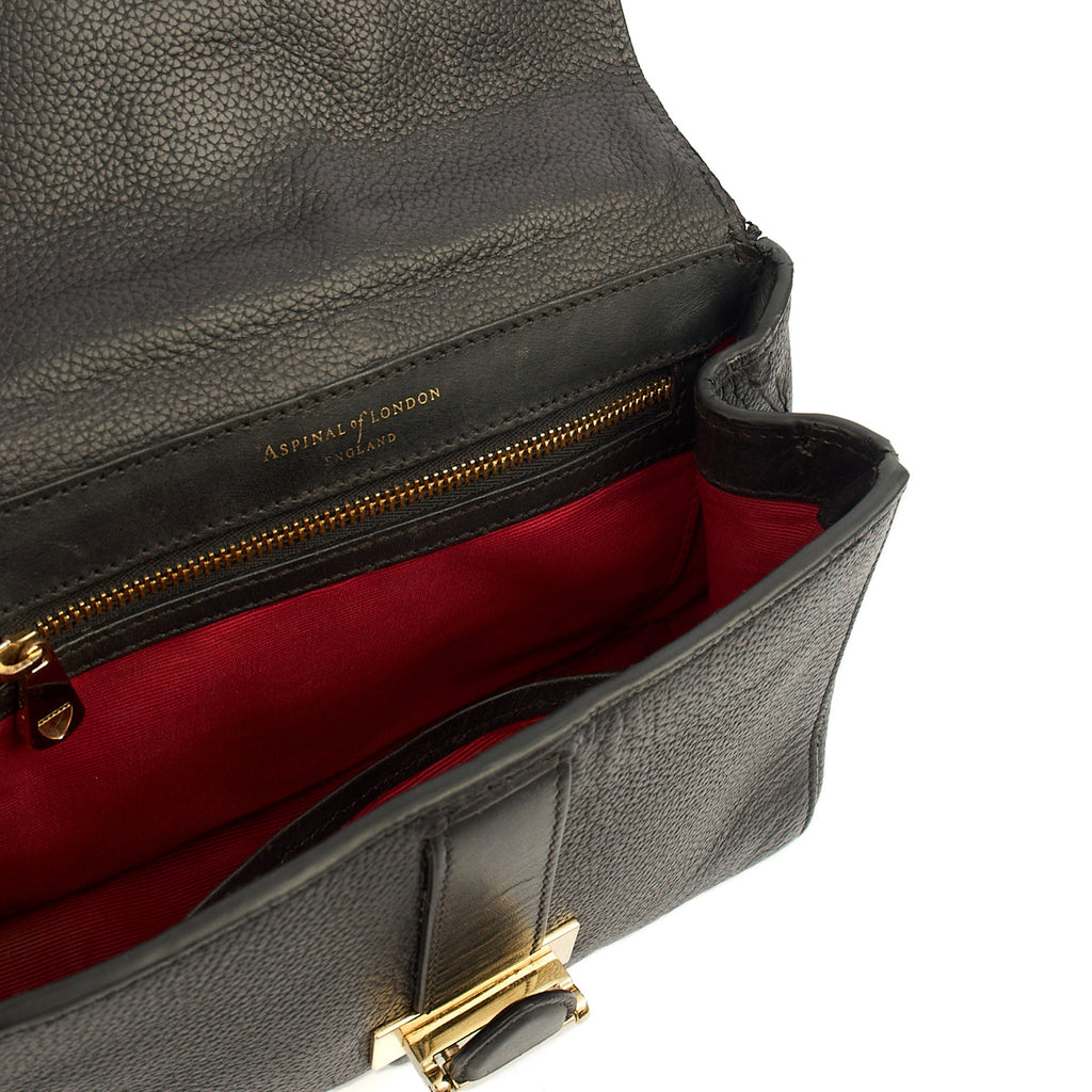 Aspinal of London Cross Body Lottie in Black, Leather