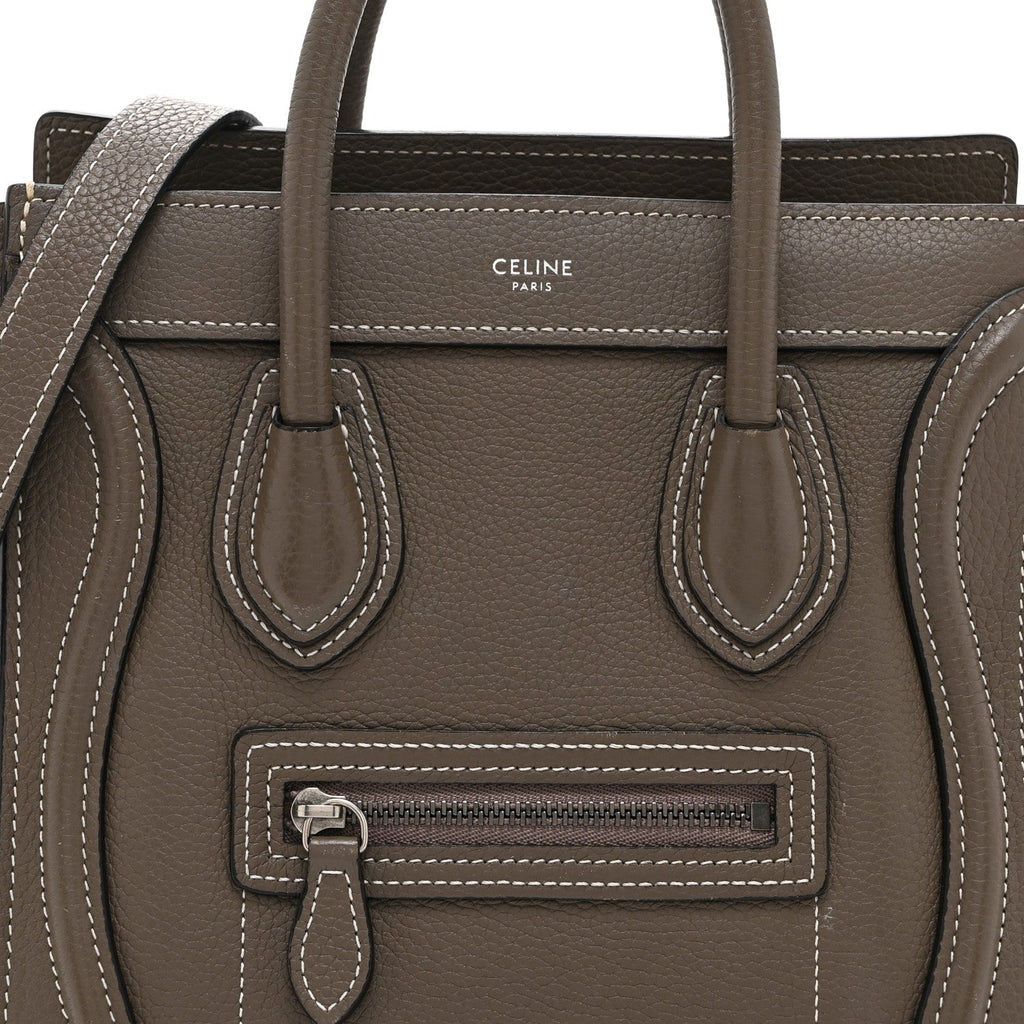 Drummed Calfskin Nano Luggage Souris
