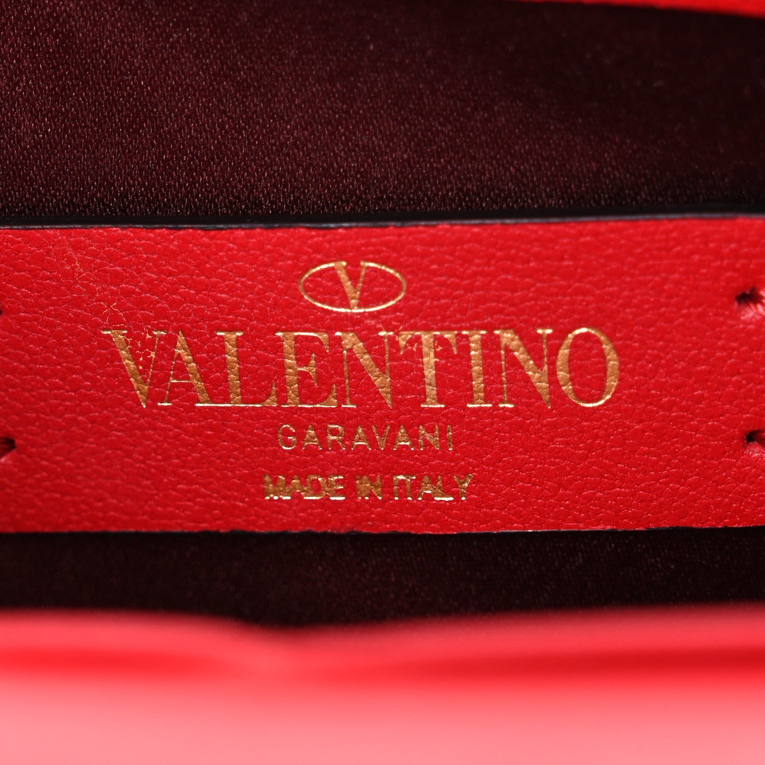 Calfskin Love Lab Go Logo Chain Pouch Rouge Pur