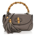 Calfskin Medium New Bamboo Top Handle Bag Mauve
