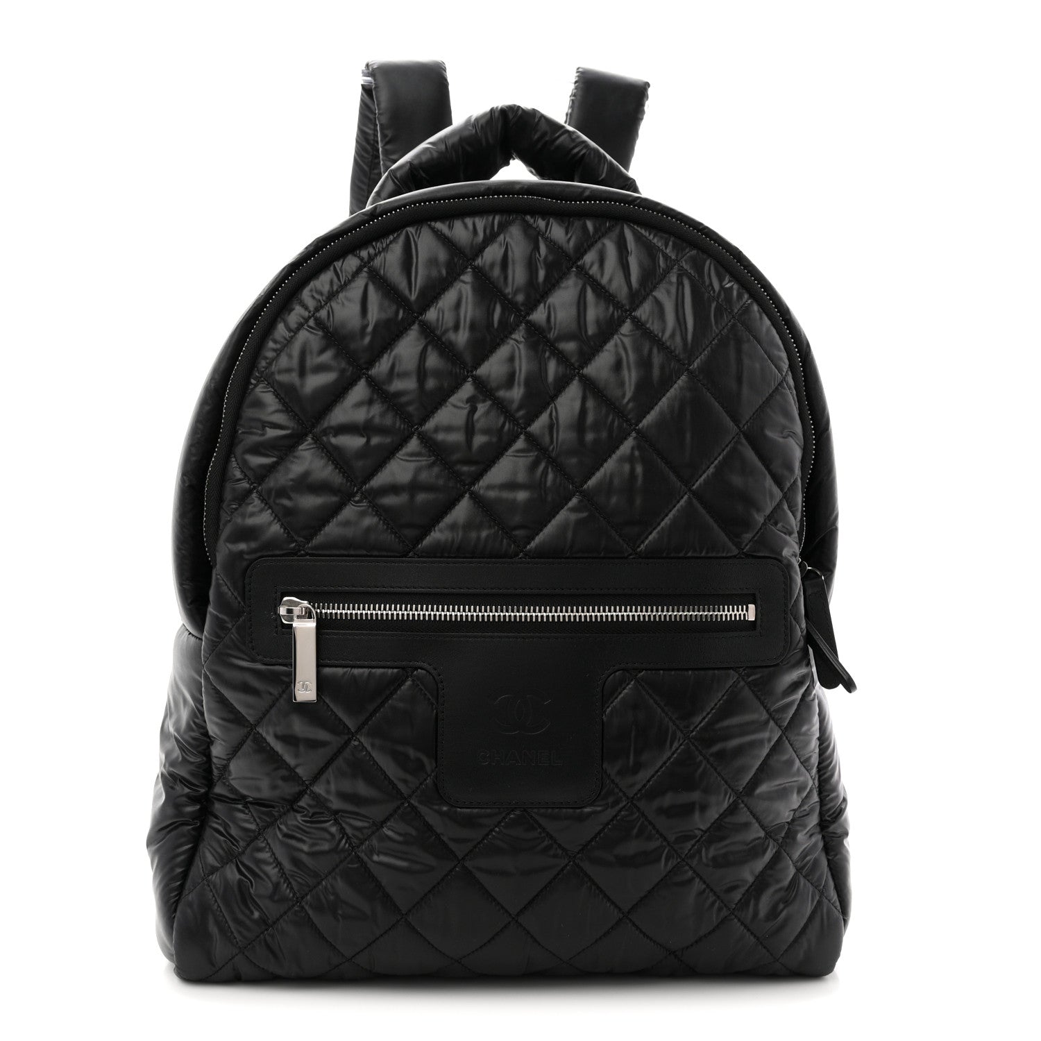Nylon Quilted Coco Cocoon Backpack Black