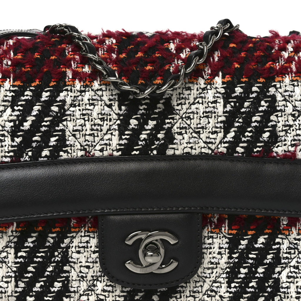 Tweed Quilted Calfskin Coco Corset Flap Multicolor