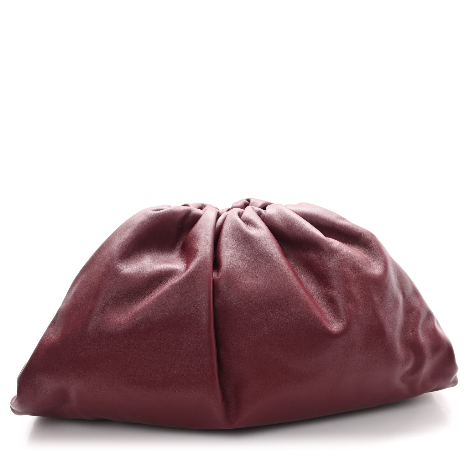 Smooth Butter Calf The Pouch Oversized Clutch Bordeaux