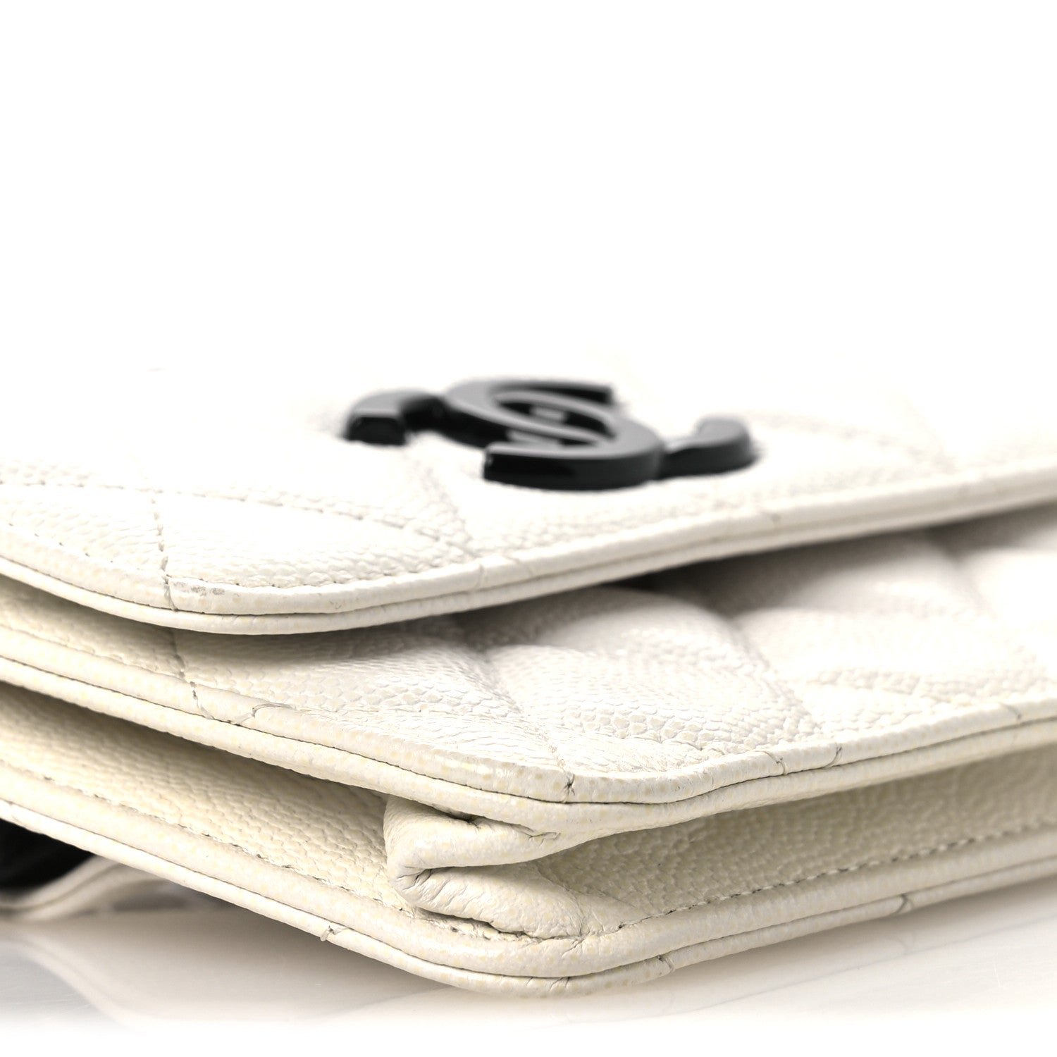 Caviar Quilted My Everything Belt Flap  Holder White