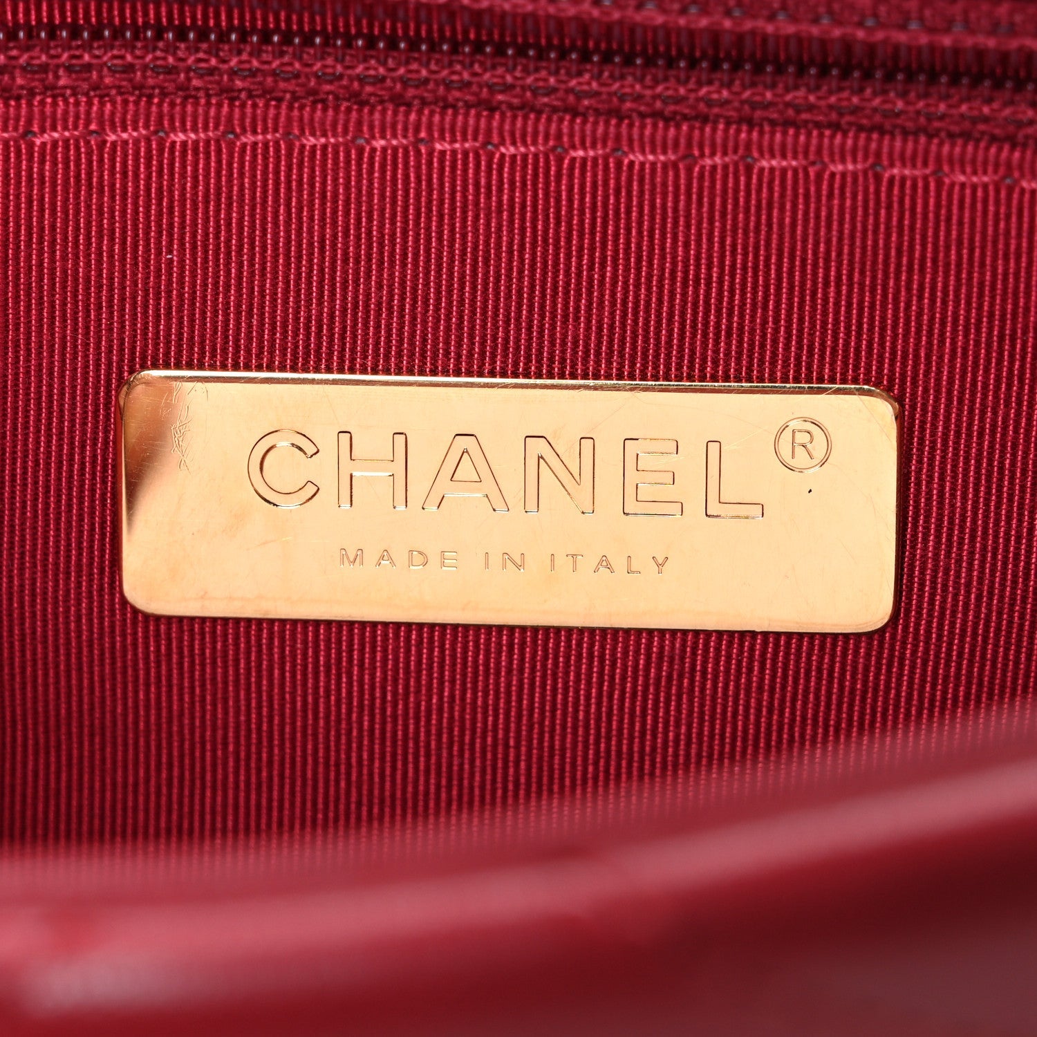 Goatskin Quilted Medium Chanel 19 Flap Red