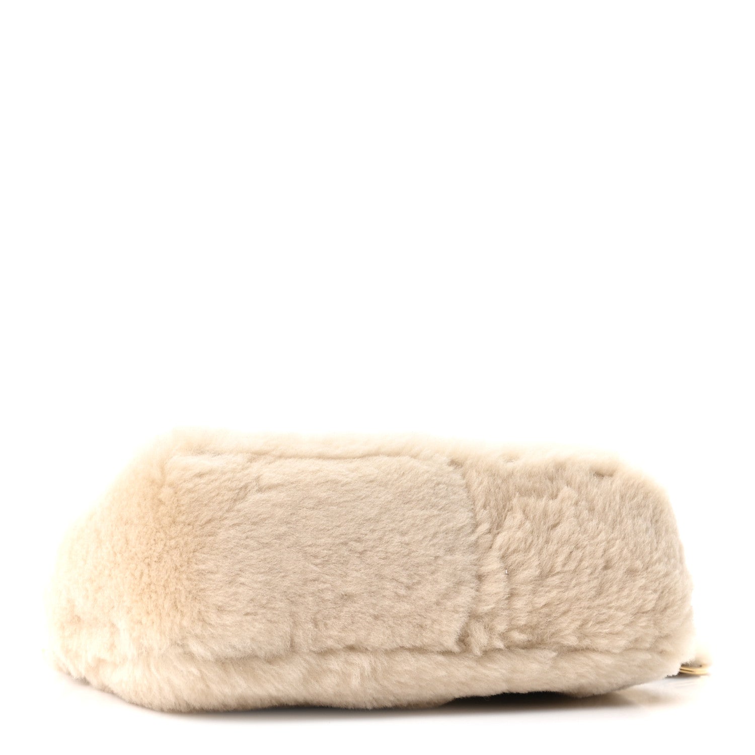 Shearling Nappa Mini Re-Edition Shoulder Bag Ecru