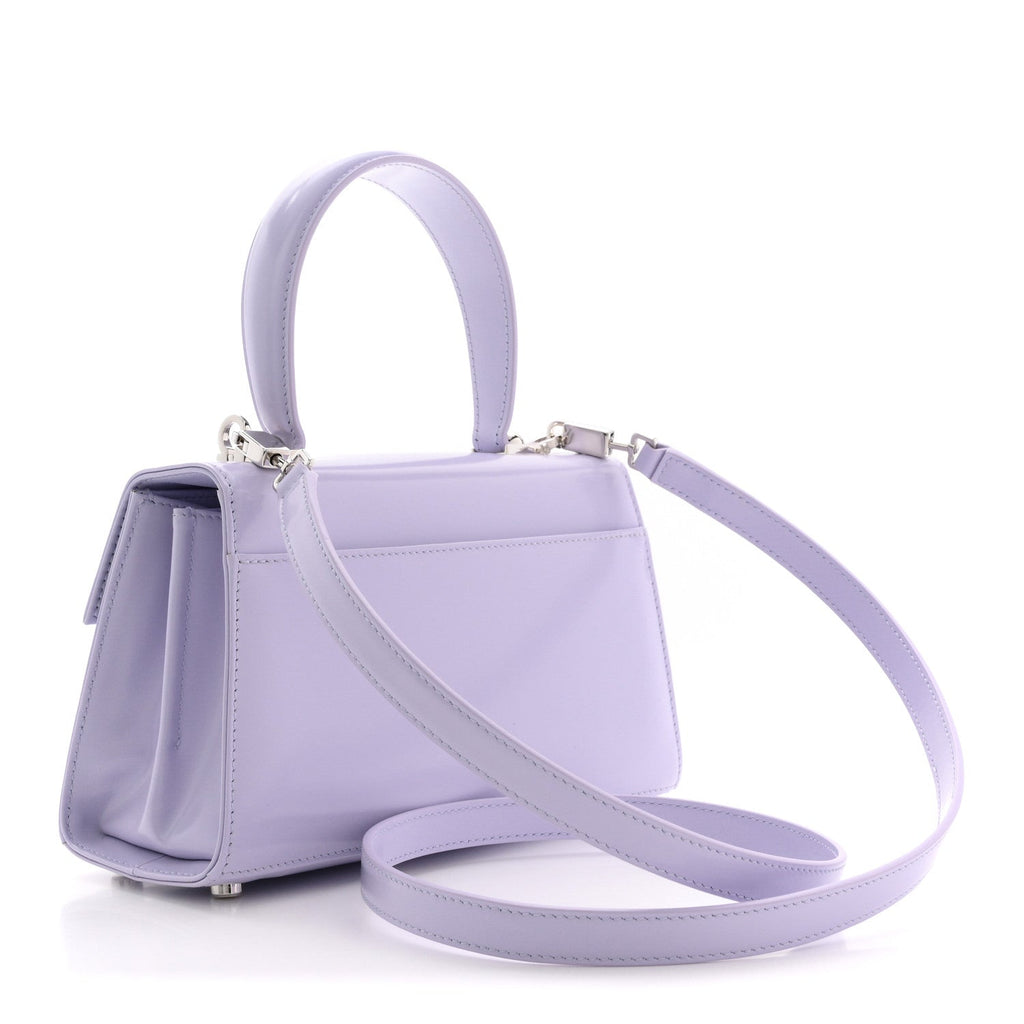 Brushed Off Calfskin Mini Iconic Top Handle Bag New Lavender