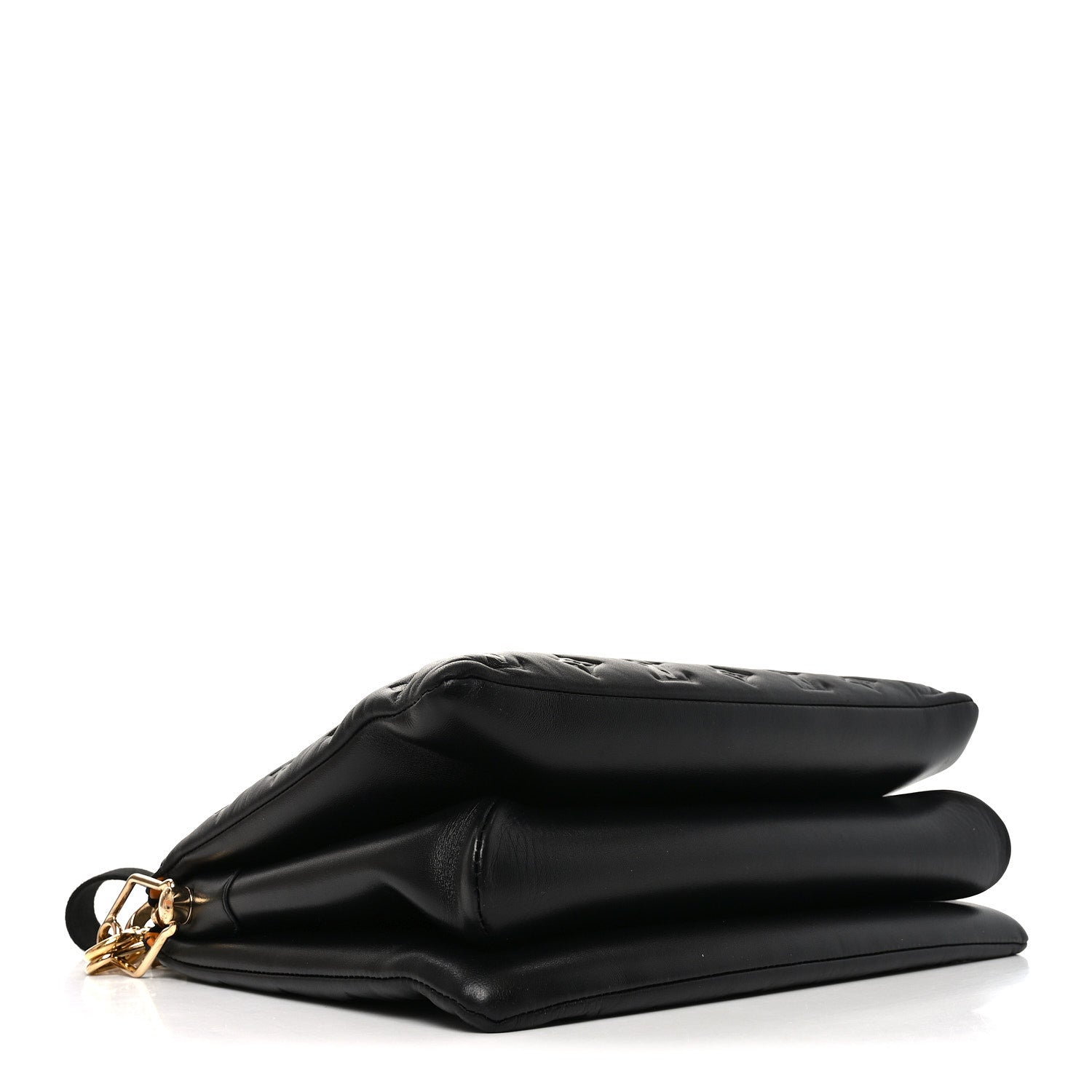 Lambskin Embossed Monogram Coussin MM Black