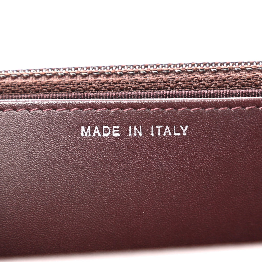 Caviar Quilted Wallet on Chain WOC Burgundy
