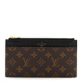 Monogram Slim Purse Black