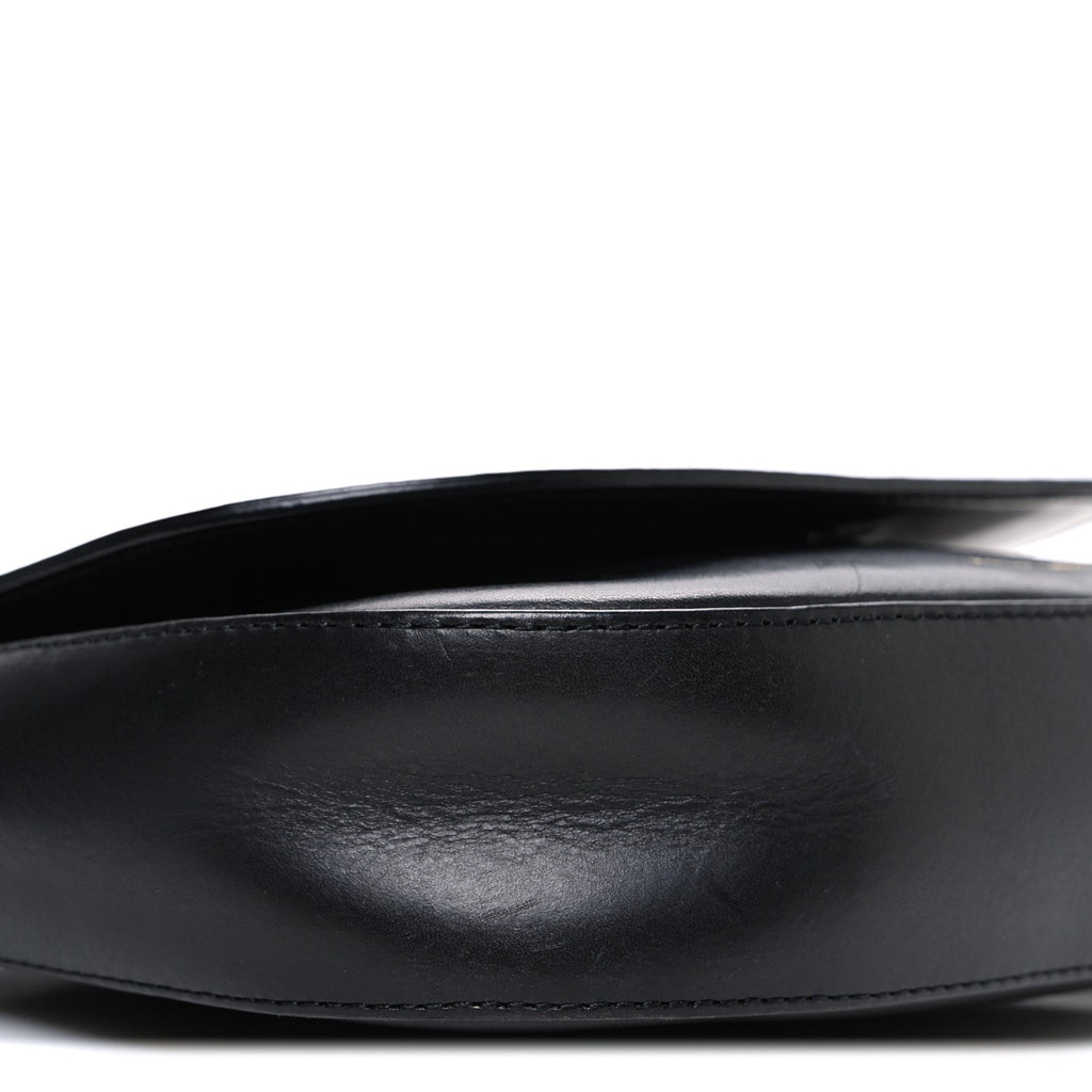 Calfskin Flap Crossbody Bag Black