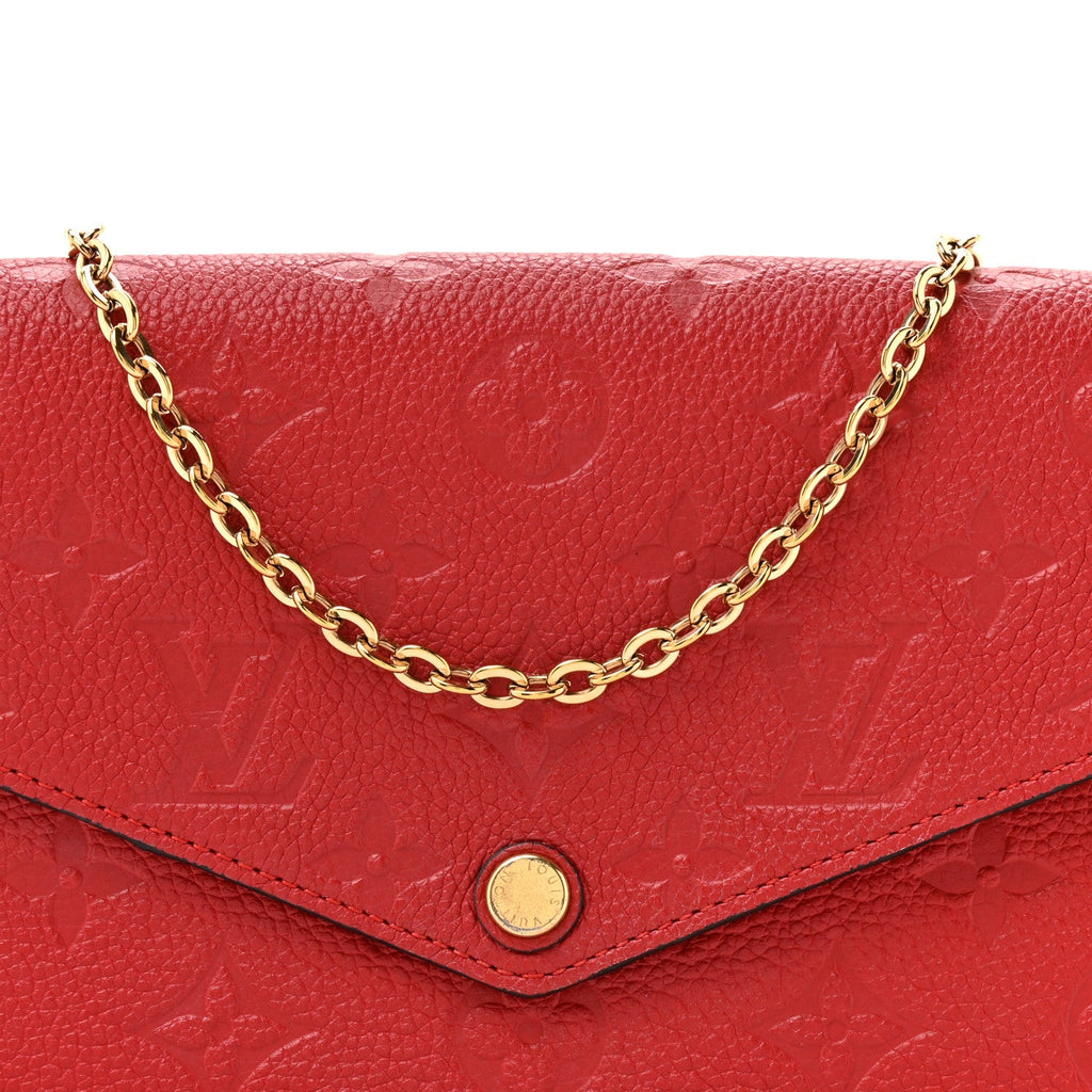 Empreinte Pochette Felicie Chain Wallet Scarlet