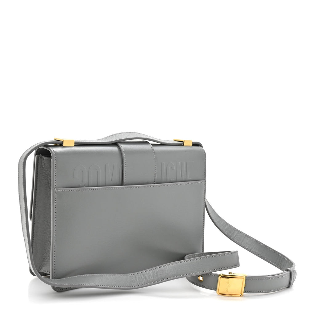 Box Calfskin 30 Montaigne Flap Bag Gray
